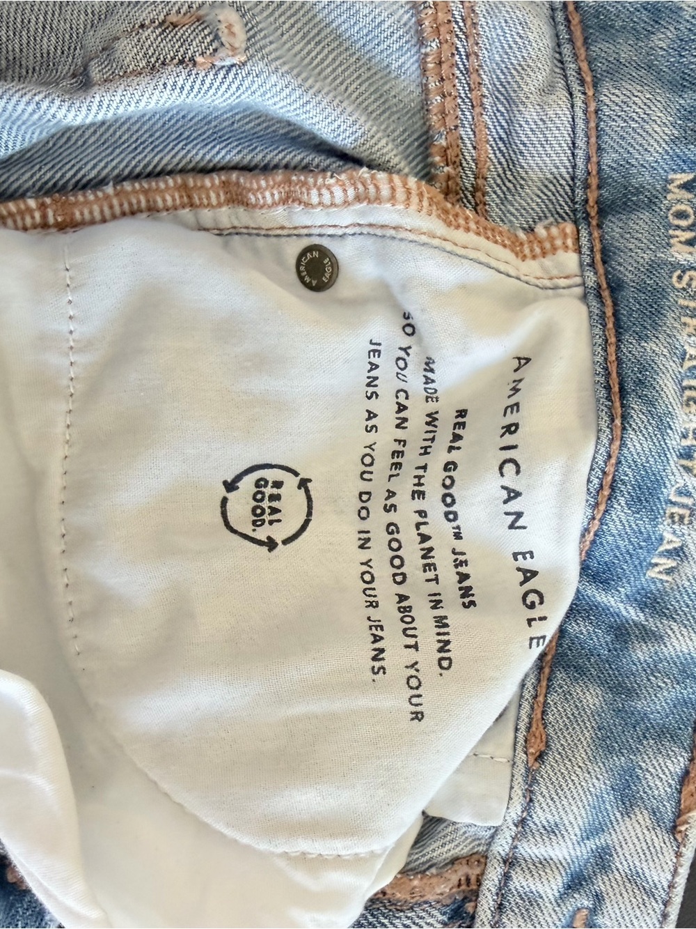 American Eagle Outfitters Light Blue Distressed Women's Jeans - Picture 7 of 7